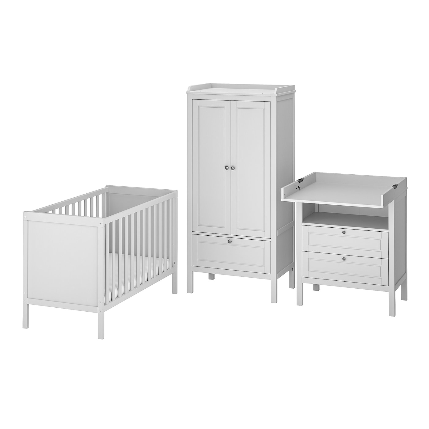 3-Piece Baby Furniture Set, Grey  |  Nursery Furniture Baby Products Nursery Furniture