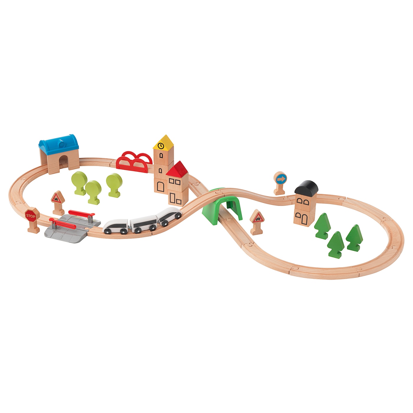 45-Piece Train Set With Rail  |  Wooden Toys Wooden Toys Wooden Toys