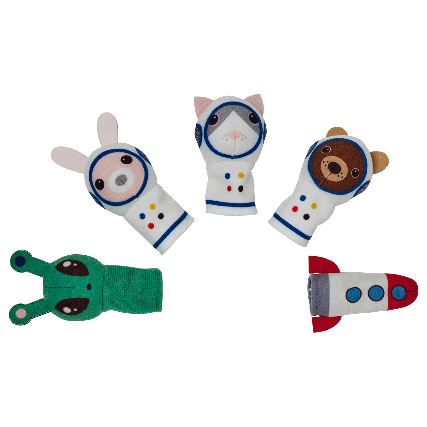 5-Piece Finger Puppet Set, Multicolour  |  Role Play Toys Role Play Toys Role Play Toys