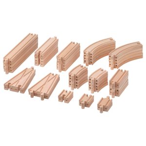 50-Piece Rail Set  |  Wooden Toys Wooden Toys Wooden Toys