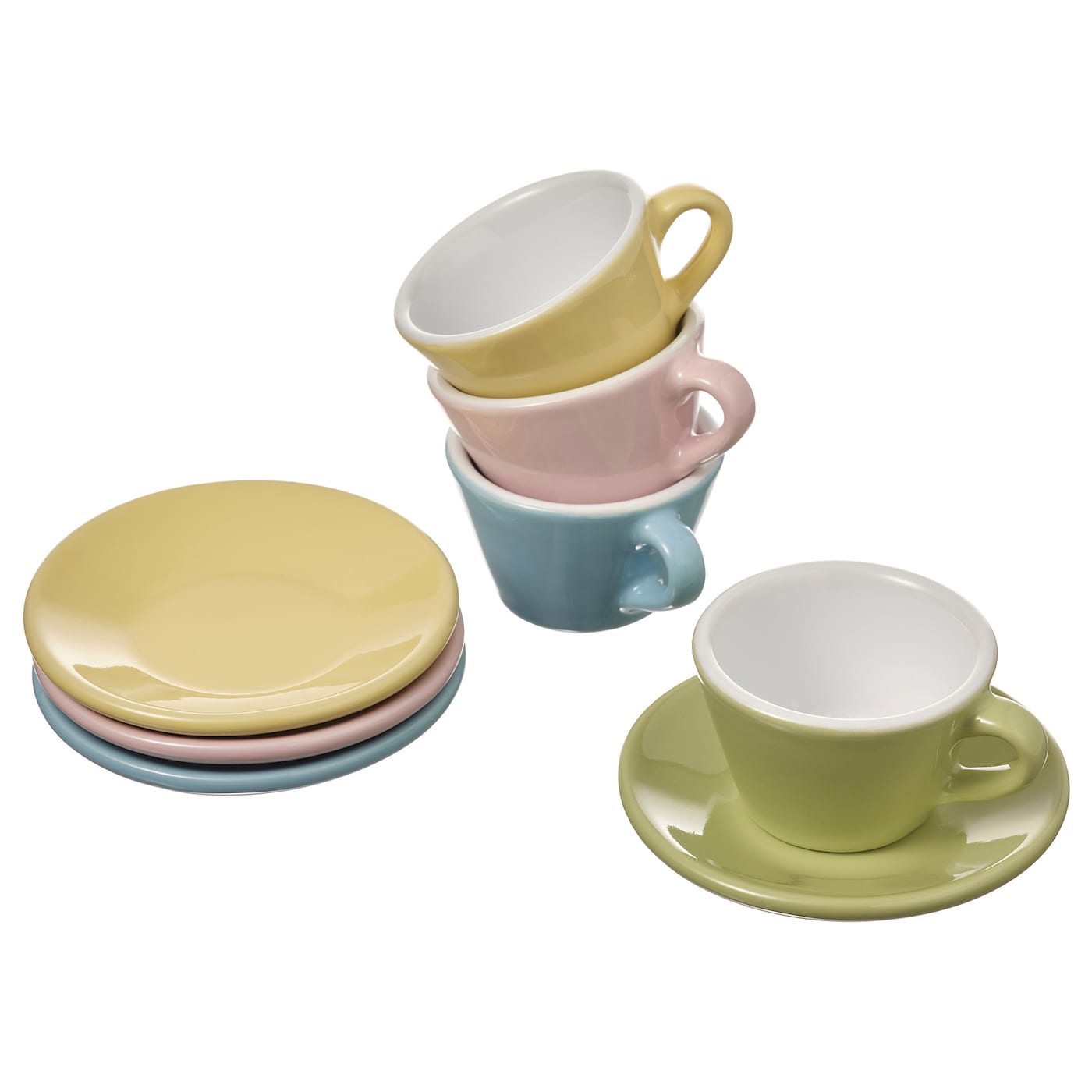 8-Piece Cup/Saucer Playset, Mixed Colours  |  Role Play Toys Role Play Toys Role Play Toys