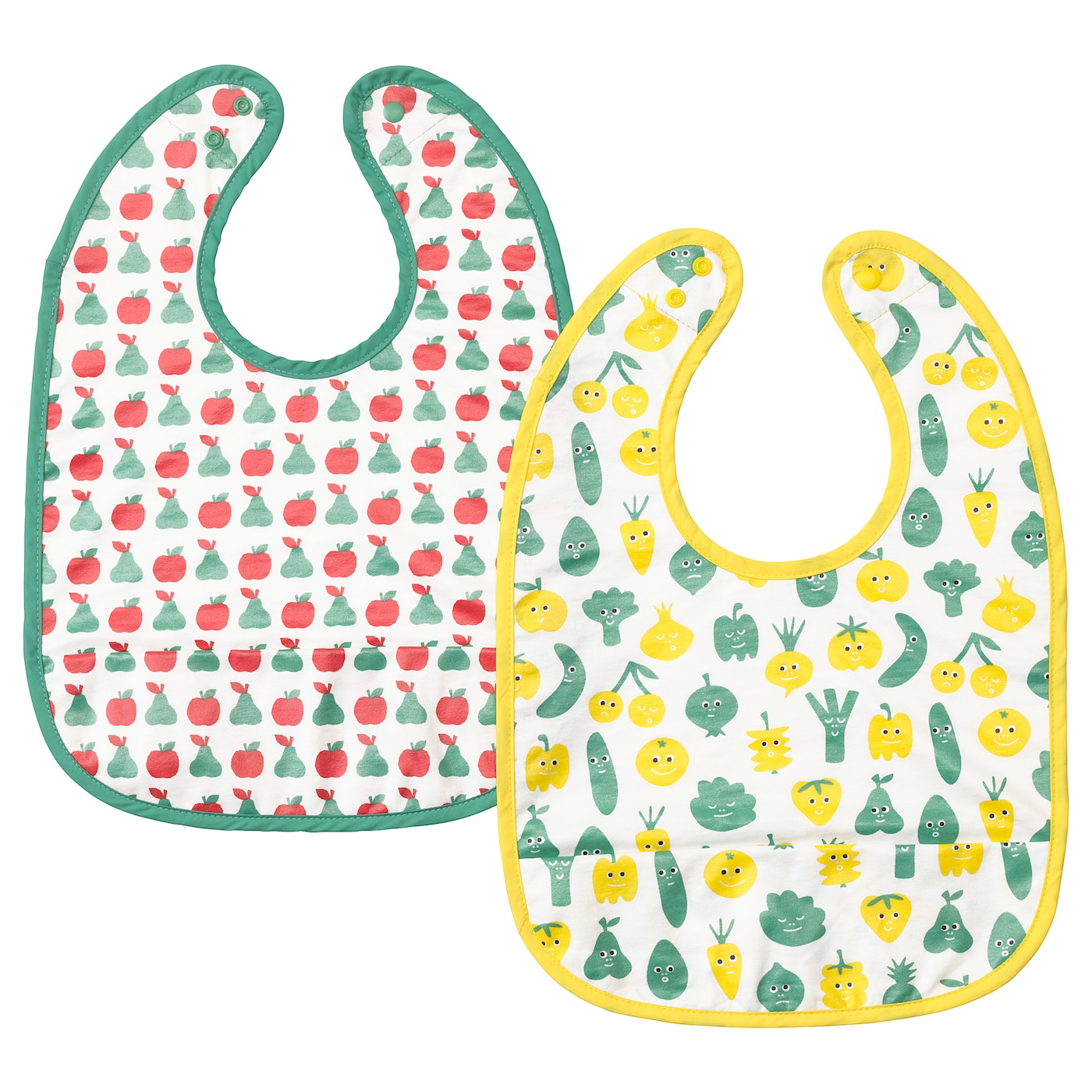 Bib, Fruit/Vegetables Pattern/Green Yellow  |  Baby Tableware Baby Products Baby Tableware