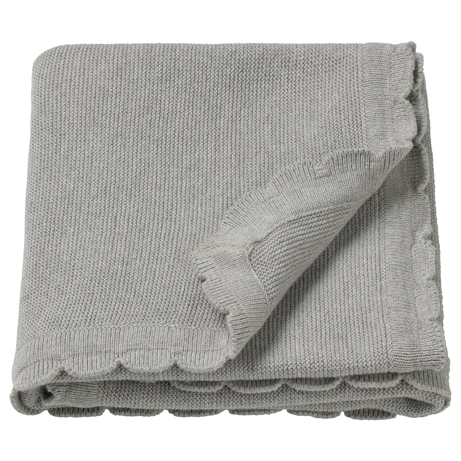 Blanket, Knitted/Grey  |  Baby Textiles Baby Products Baby Textiles