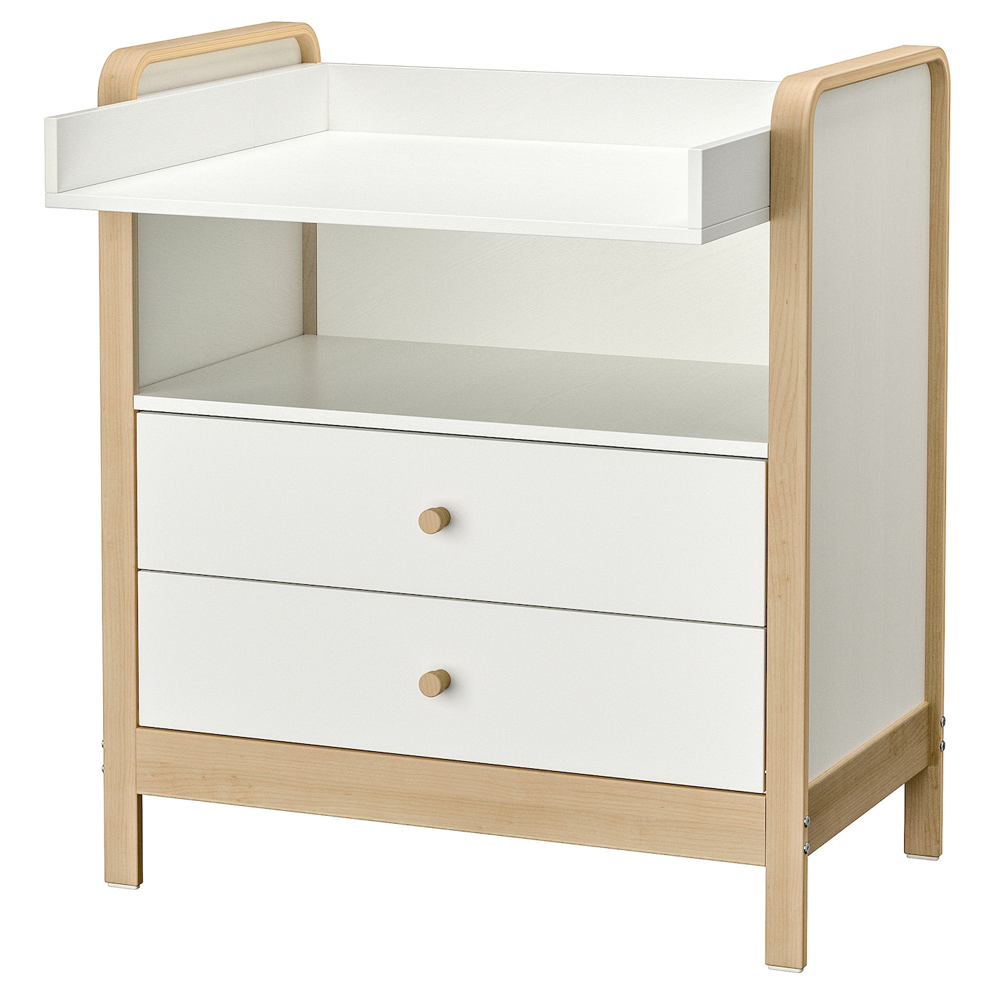 Changing Table/Chest Of Drawers, Birch/White  |  Nursery Furniture Baby Products Nursery Furniture