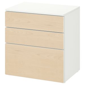 Chest Of 3 Drawers, White/Birch  |  Children’s Storage & Organisation Baby Products Children's Storage & Organisation