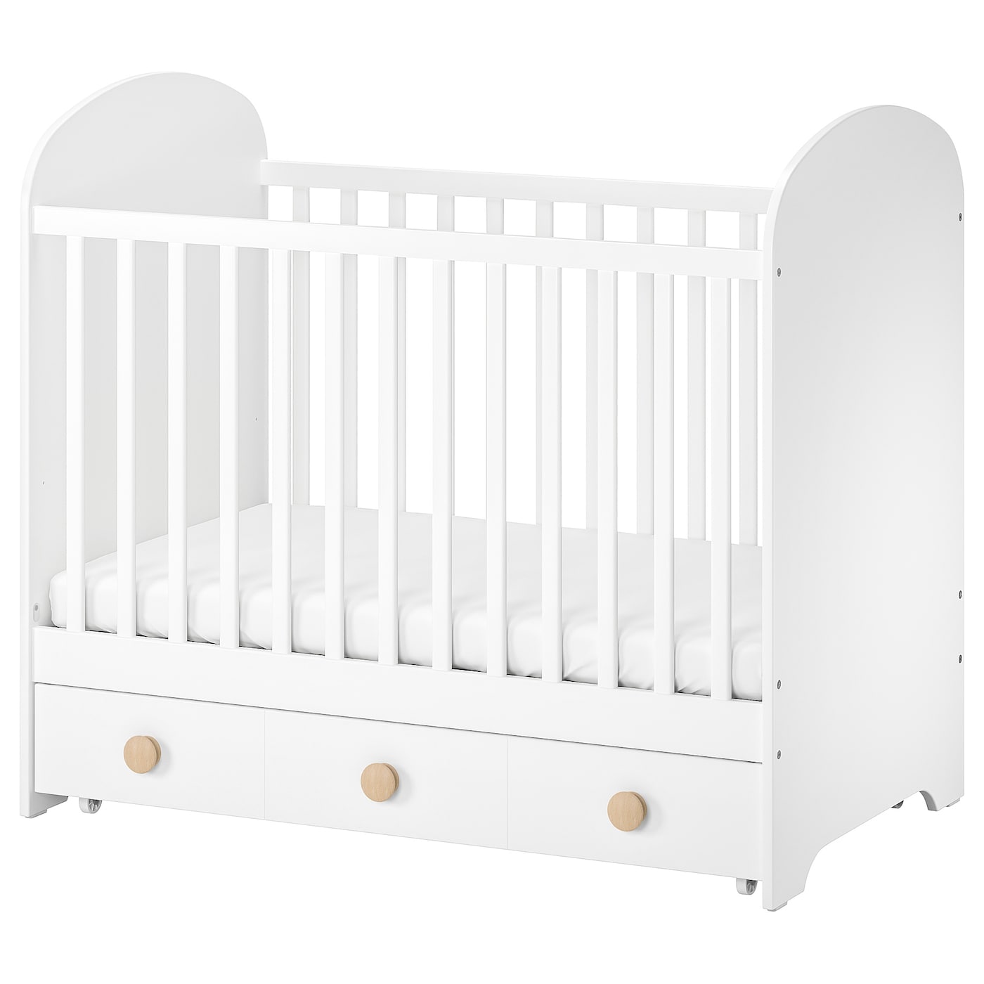 Cot With Drawer, White  |  Nursery Furniture Baby Products Nursery Furniture