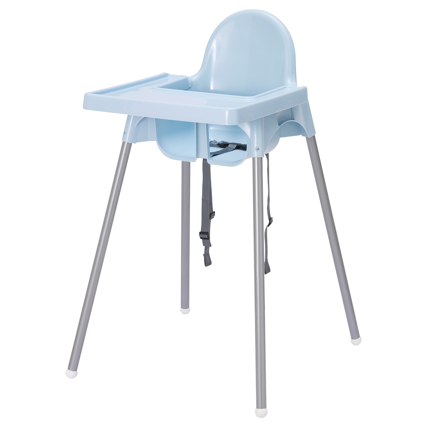 Highchair With Tray, Light Blue/Silver-Colour  |  Nursery Furniture Baby Products Nursery Furniture