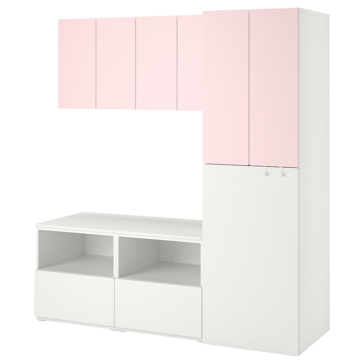 Storage Combination, White Pale Pink/With Pull-Out  |  Children’s Storage & Organisation Baby Products Children's Storage & Organisation