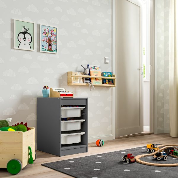 Storage Combination With Boxes, Grey/White  |  Toy Storage Toy Storage Toy Storage