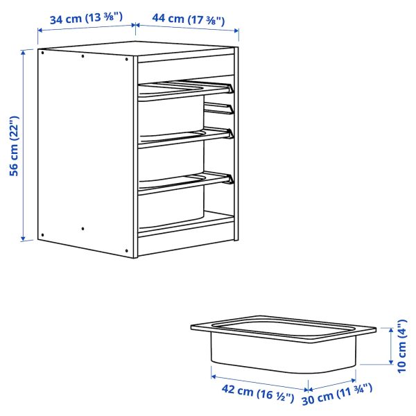 Storage Combination With Boxes, Grey/White  |  Toy Storage Toy Storage Toy Storage