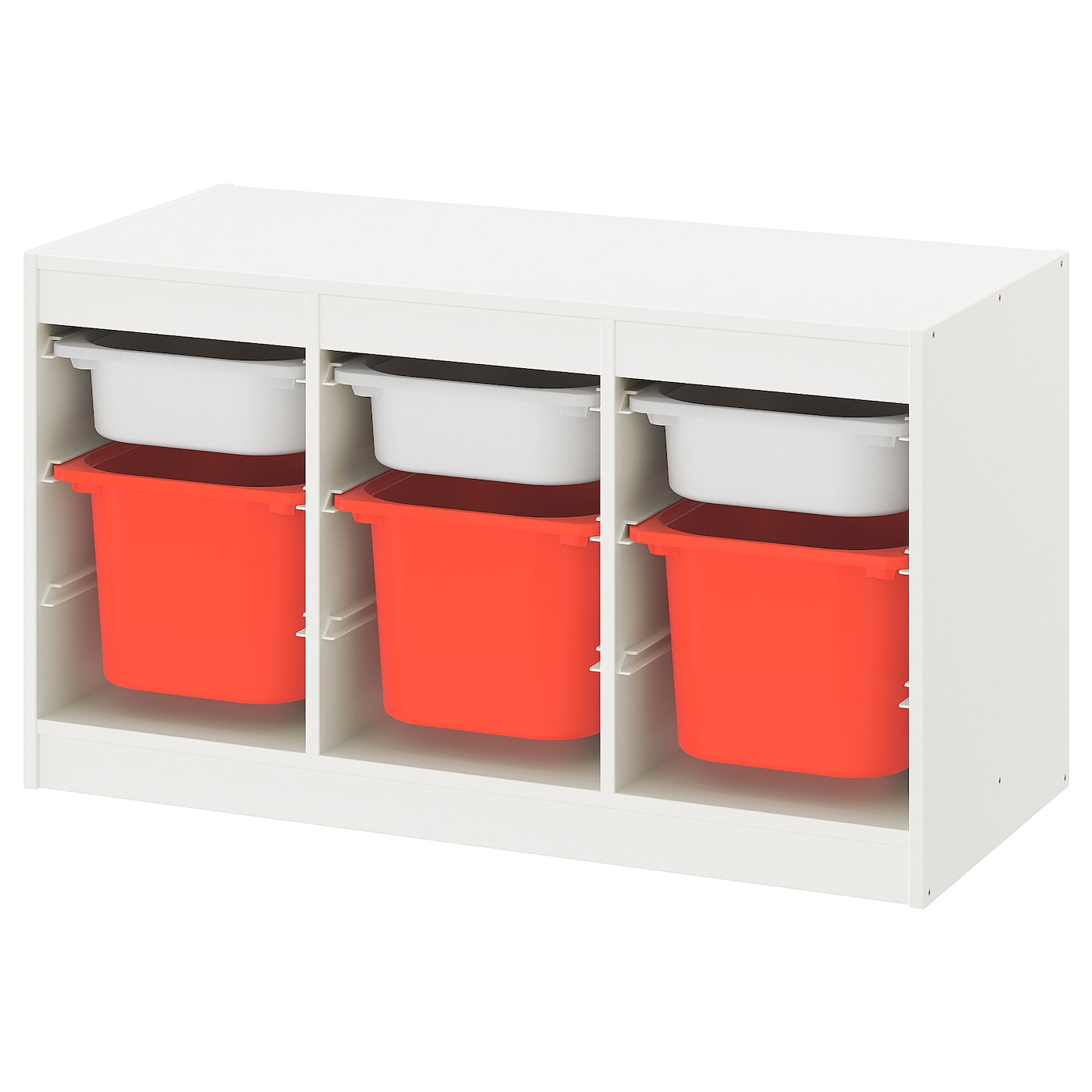 Storage Combination With Boxes, White White/Orange  |  Toy Storage Toy Storage Toy Storage