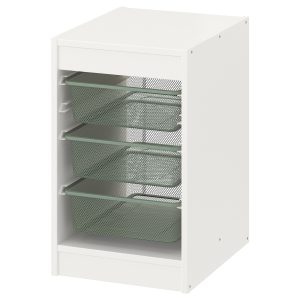 Storage Combination With Boxes, White/Light Green-Grey  |  Toy Storage Toy Storage Toy Storage