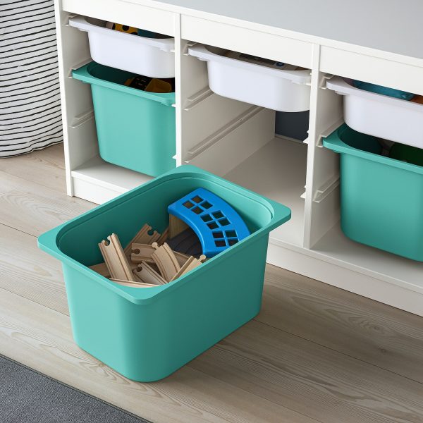 Storage Combination With Boxes, White/Turquoise  |  Toy Storage Toy Storage Toy Storage