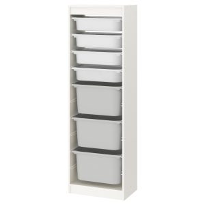 Storage Combination With Boxes, White/White Grey  |  Toy Storage Toy Storage Toy Storage