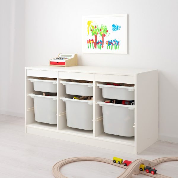 Storage Combination With Boxes, White/White  |  Toy Storage Toy Storage Toy Storage