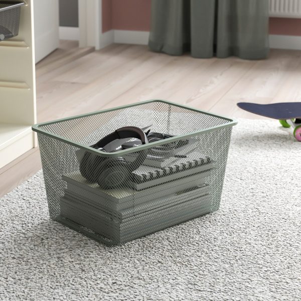 Storage Combination With Boxes/Tray, White Grey/Light Green-Grey  |  Toy Storage Toy Storage Toy Storage