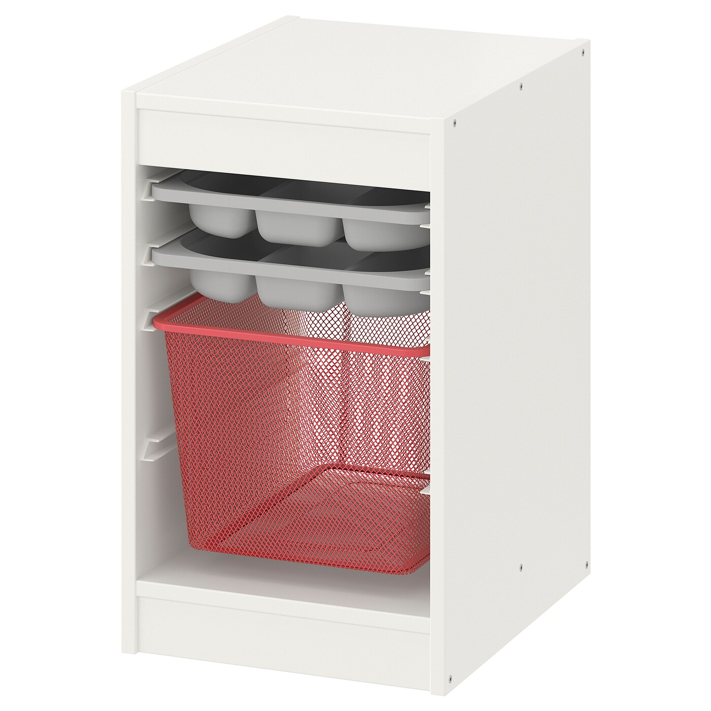 Storage Combination With Box/Trays, White Grey/Light Red  |  Toy Storage Toy Storage Toy Storage