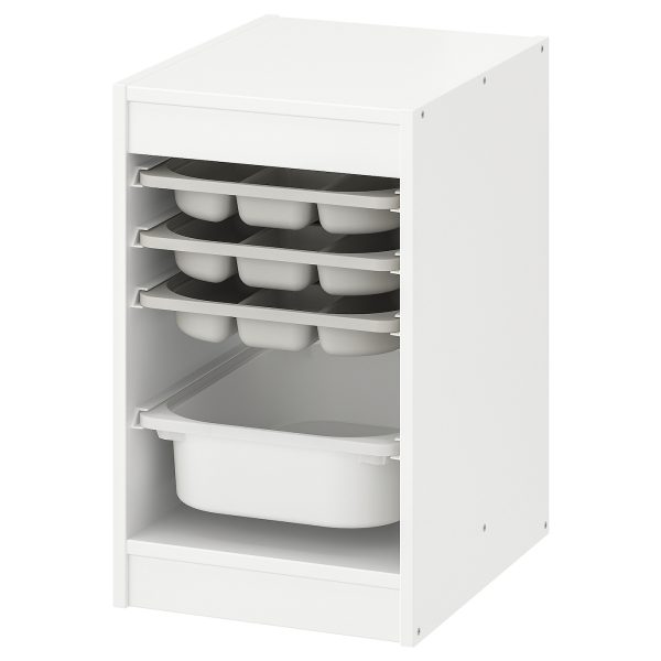 Storage Combination With Box/Trays, White Grey/White  |  Toy Storage Toy Storage Toy Storage