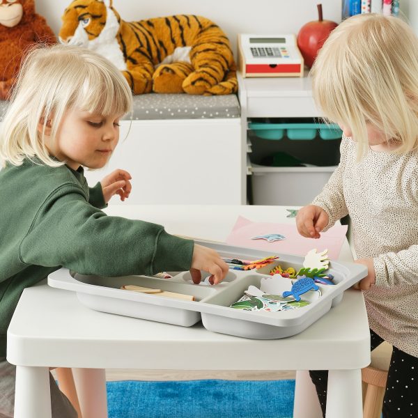 Storage Combination With Box/Trays, White Grey/White  |  Toy Storage Toy Storage Toy Storage