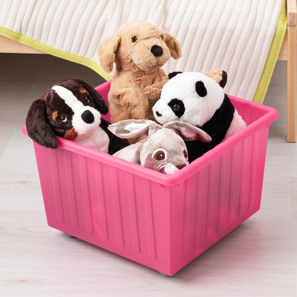 Storage Crate With Castors, Light Pink  |  Children’s Storage & Organisation Baby Products Children's Storage & Organisation