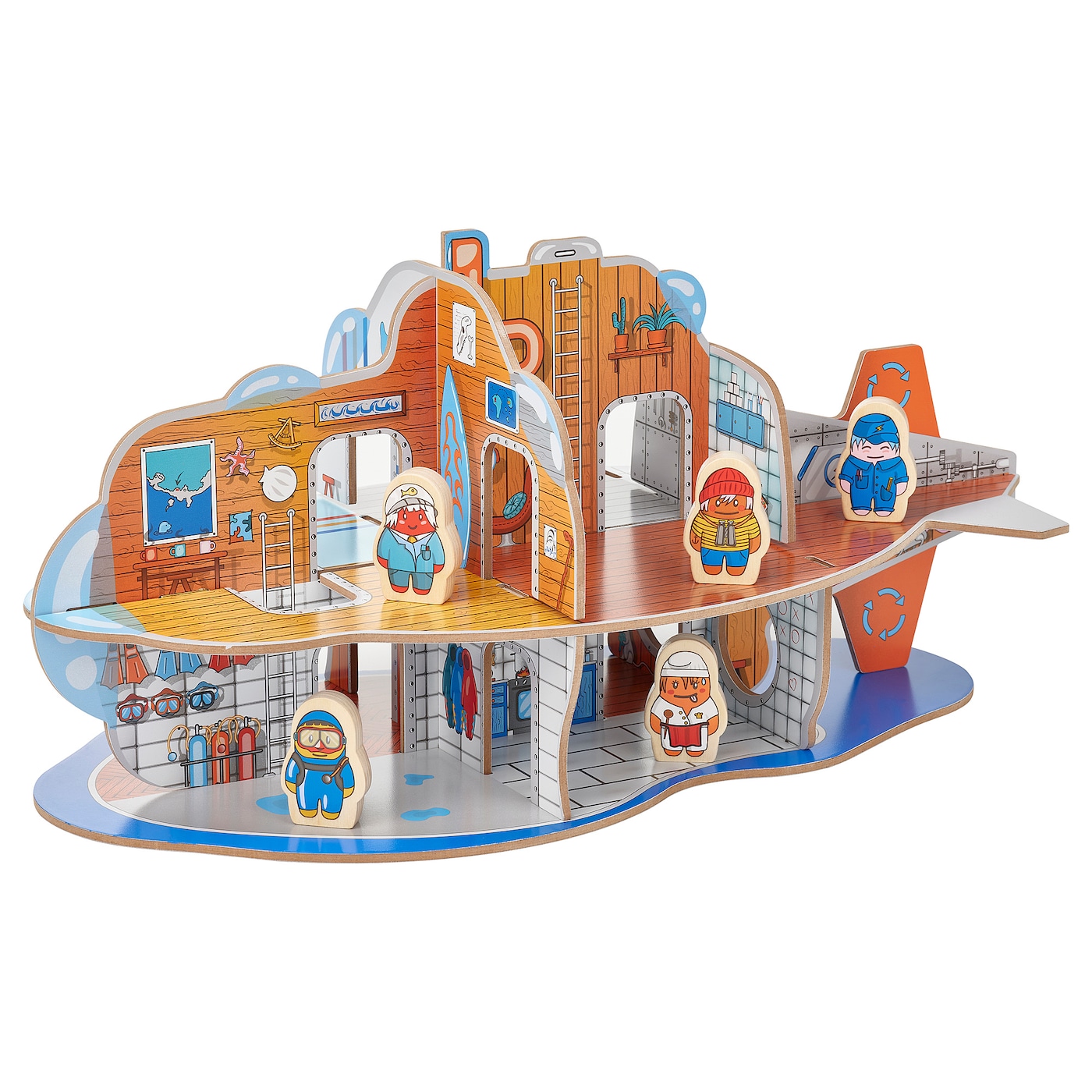 Submarine Playset, 11 Pieces, Multicolour  |  Role Play Toys Role Play Toys Role Play Toys