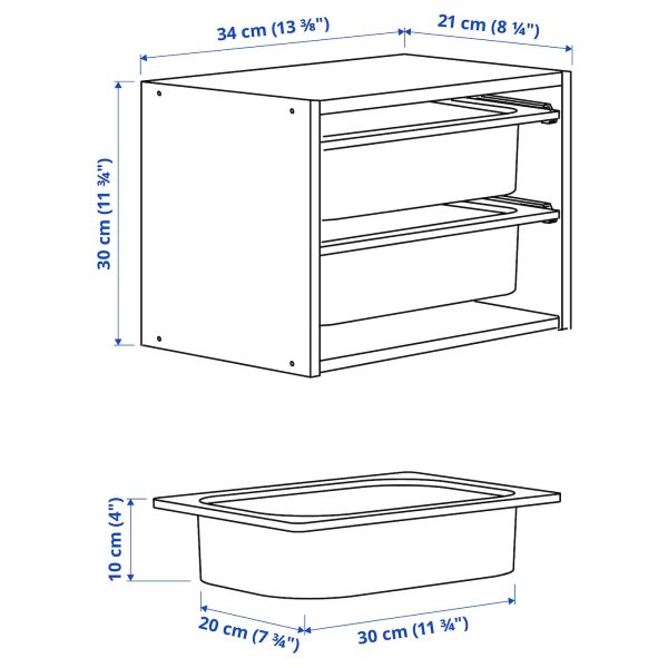 Wall Storage, Grey/Grey-Blue  |  Toy Storage Toy Storage Toy Storage