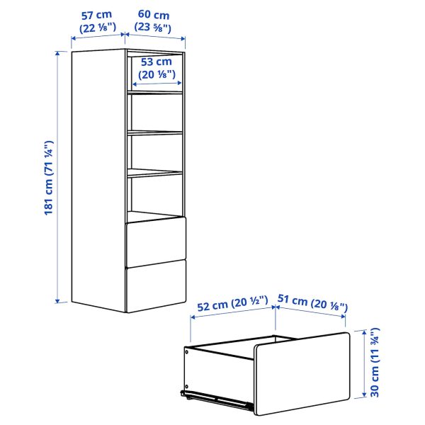 Bookcase, White White/With 2 Drawers  |  Children’s Storage & Organisation Baby Products Children's Storage & Organisation