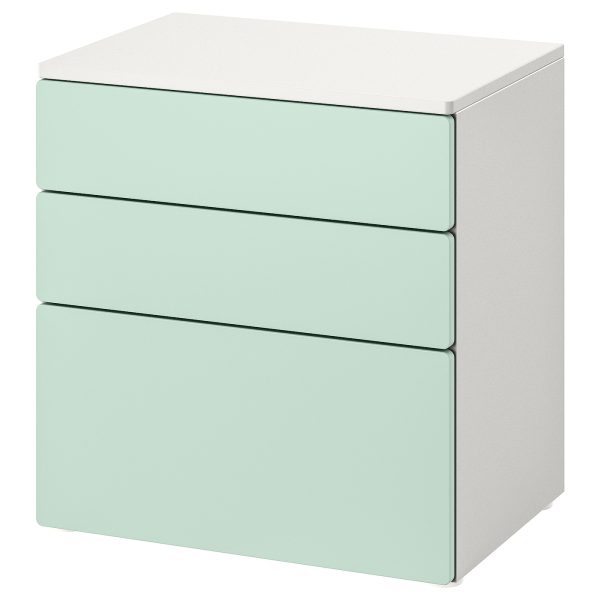 Chest Of 3 Drawers, White/Light Green  |  Children’s Storage & Organisation Baby Products Children's Storage & Organisation