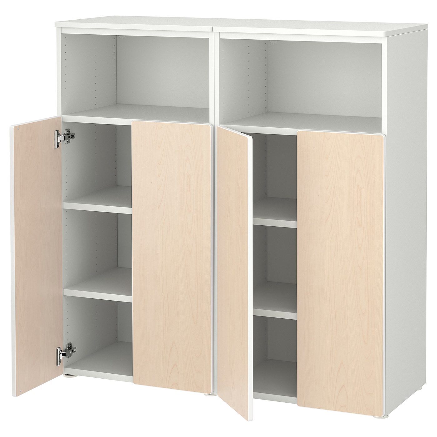 Storage Combination, White/Birch With 6 Shelves  |  Children’s Storage & Organisation Baby Products Children's Storage & Organisation