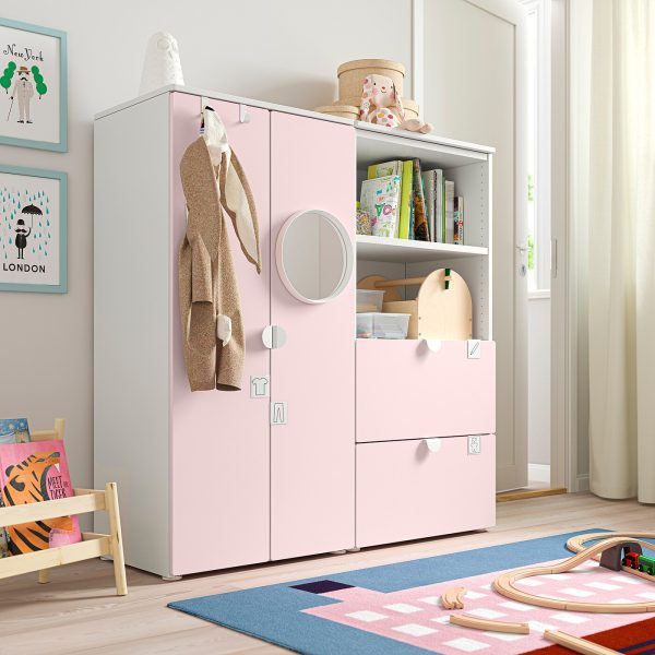 Storage Combination, White/Pale Pink  |  Children’s Storage & Organisation Baby Products Children's Storage & Organisation