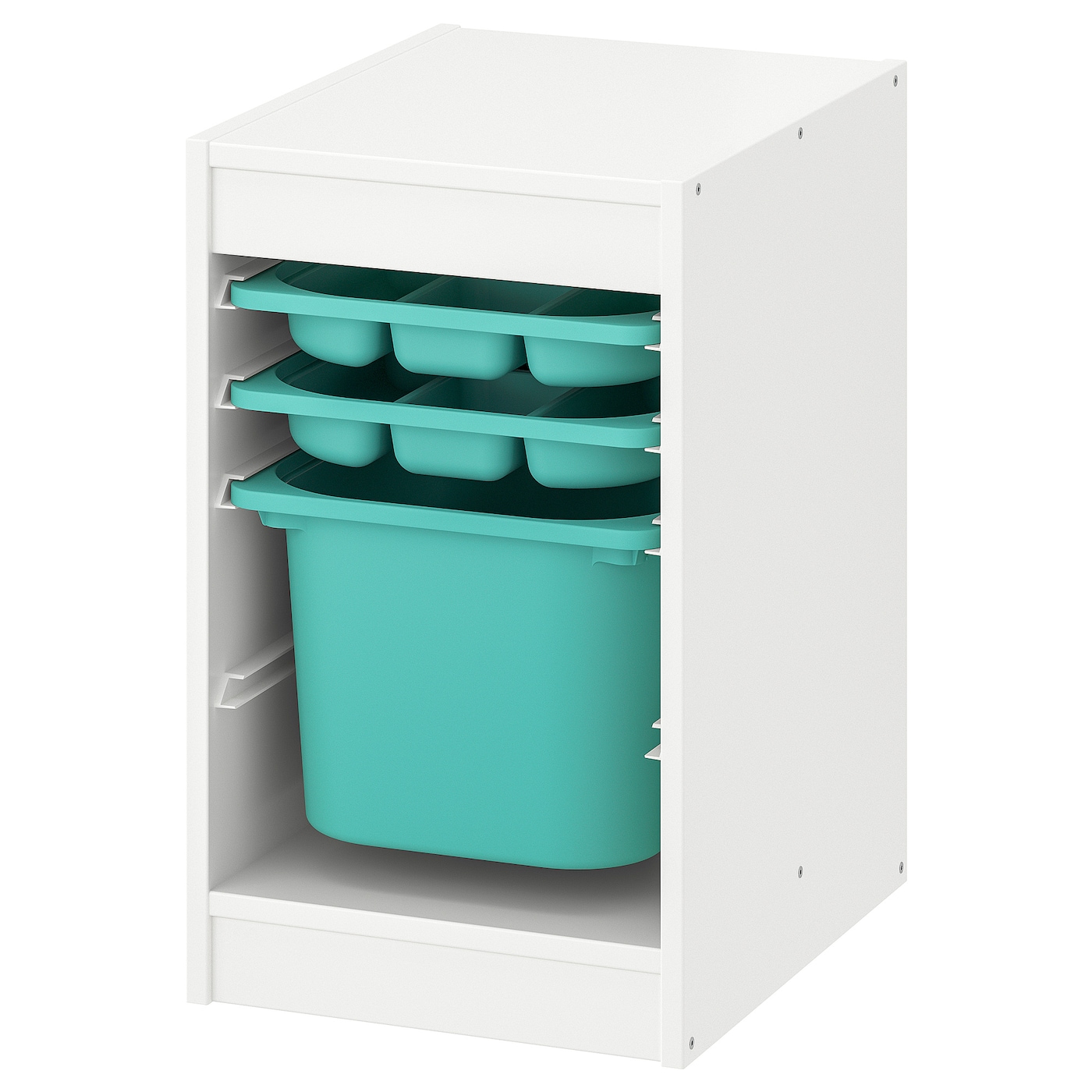 Storage Combination With Box/Trays, White/Turquoise  |  Toy Storage Toy Storage Toy Storage